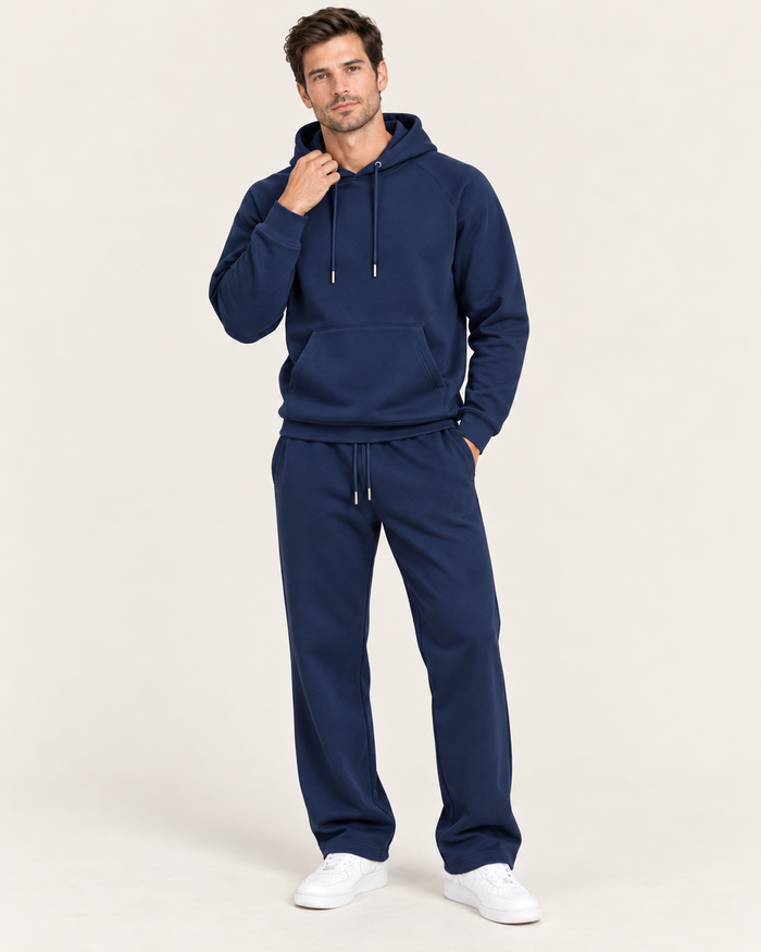 Men's Tracksuit Set Hoodie and Sweatpants in Blue