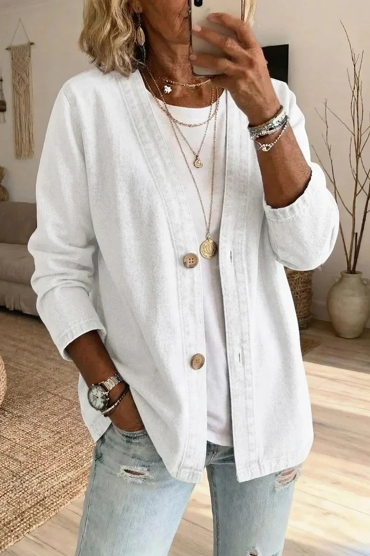 Women's Casual Long Sleeve Cardigan Open Front Relaxed Fit Layering