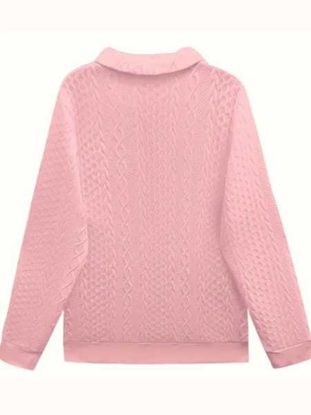Women's Modern Zip-Up Sweater Relaxed Fit Long Sleeve Casual Layering