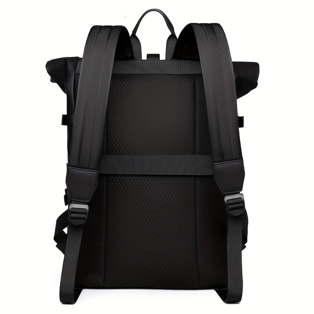 Men's Travel Laptop Backpack Water-Resistant USB Charging Port Practical Commuting