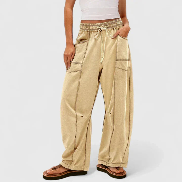 Women's Wide-Leg Trousers Relaxed Fit High-Waisted Casual Everyday Stylish