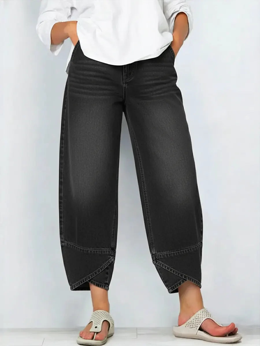 Men's Tailored Crosshem Trousers Slim Fit Casual Everyday Versatile