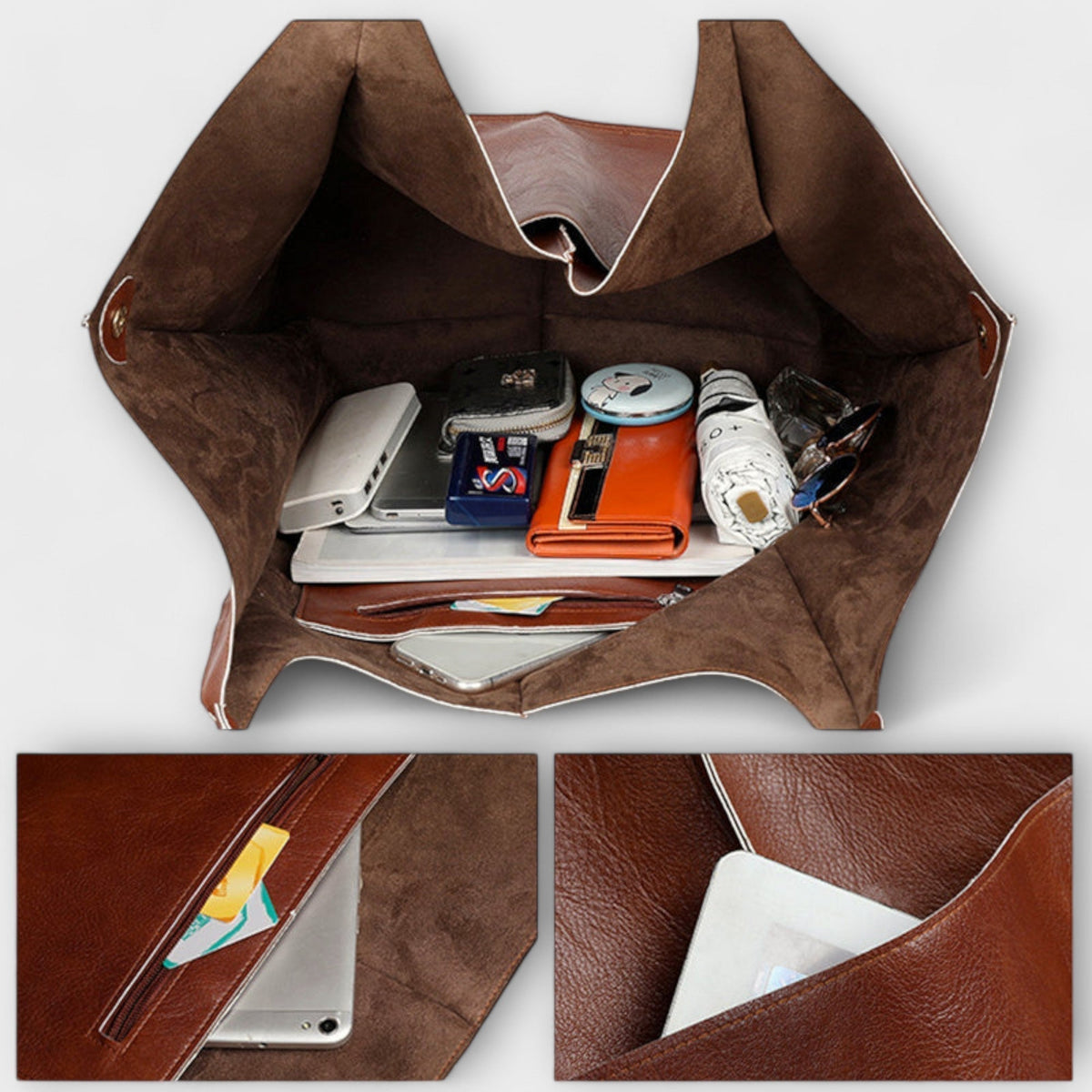 Women's Versatile Everyday Tote Bag Spacious Design Multi-Pocket Travel