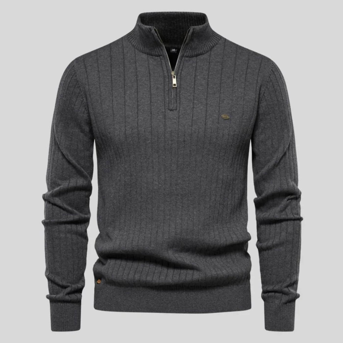 Men's Half-Zip Sweater Relaxed Fit Long Sleeve Casual Layering Everyday