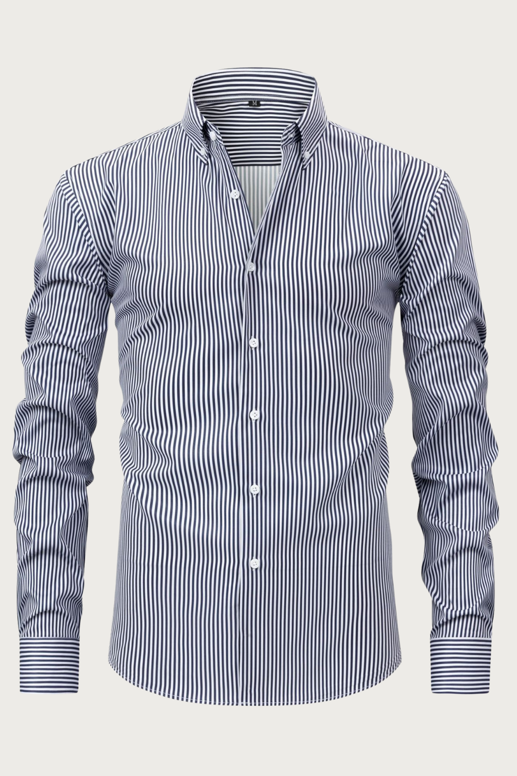 Men's Striped Long Sleeve Shirt Classic Fit Button-Down Casual Everyday Wear