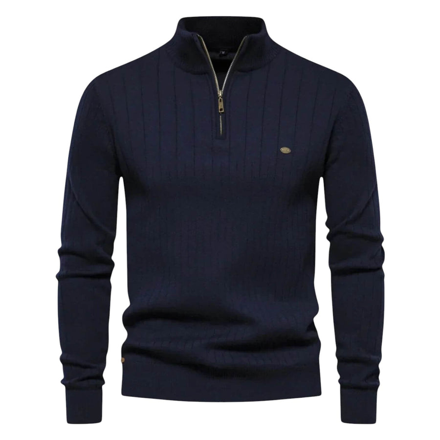 Men's Half-Zip Sweater Relaxed Fit Long Sleeve Casual Layering Everyday