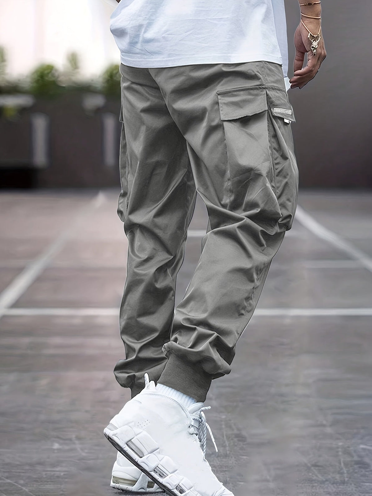 Men's Cargo Jogger Pants Cuffed Ankle Relaxed Fit Utility Style Everyday