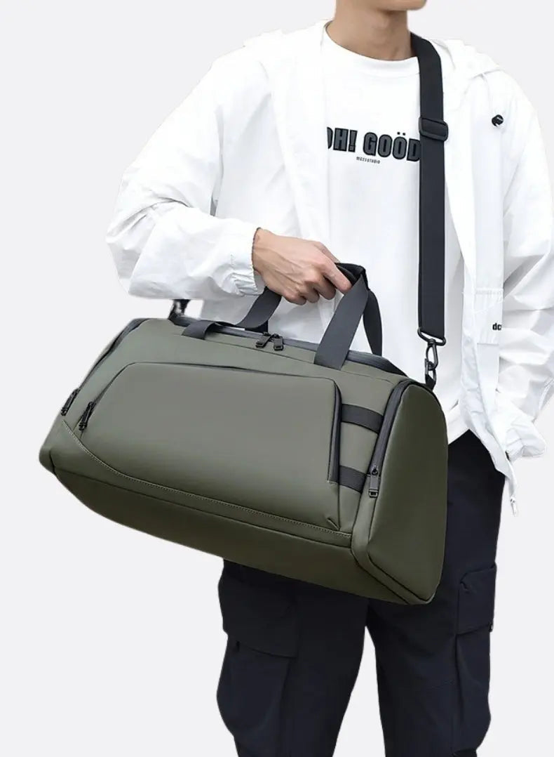 Men's Sports Duffel Bag Wet & Dry Compartment Versatile Travel Gym Carry-On