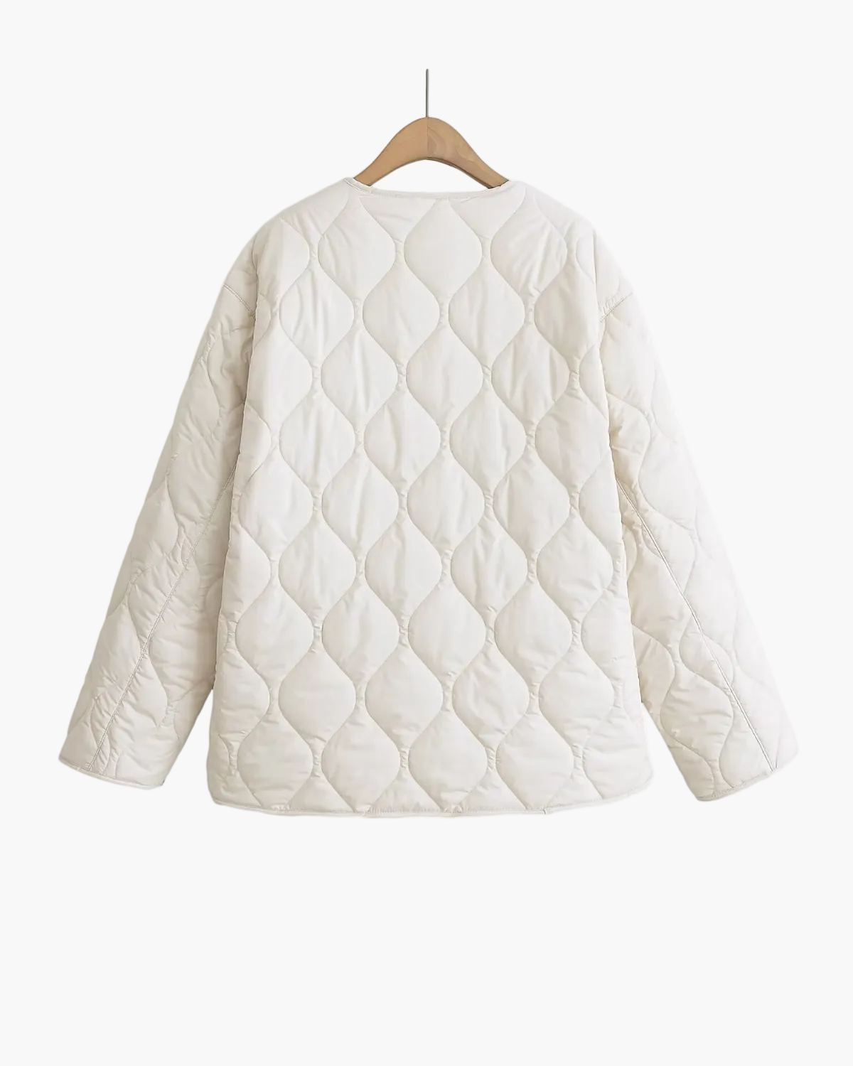 Women's Quilted Jacket Front Bow Ties Stylish Layered Look Casual Everyday
