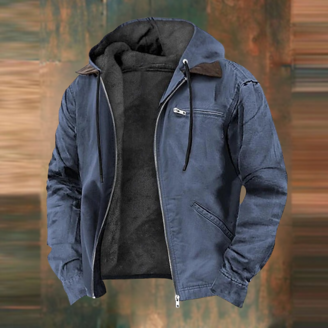 Men's Elegant Autumn Coat Tailored Fit Long Sleeve Notched Collar Button-Up Stylish Outerwear