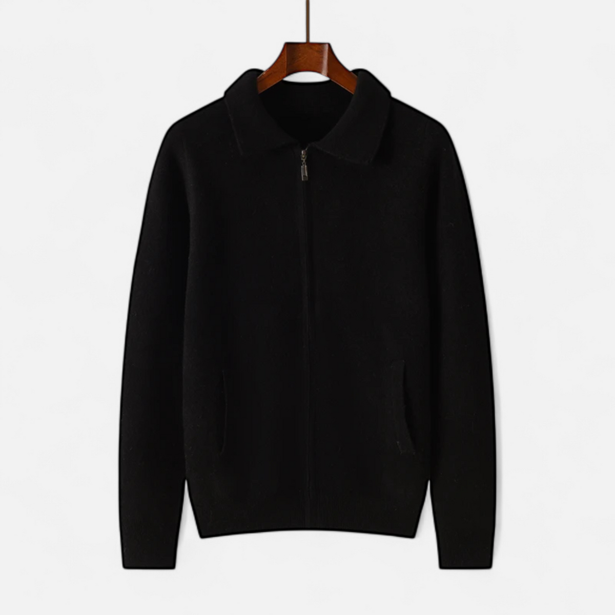 Men's Zip-Up Sweater Casual Fit Long Sleeve Classic Style Everyday Wear