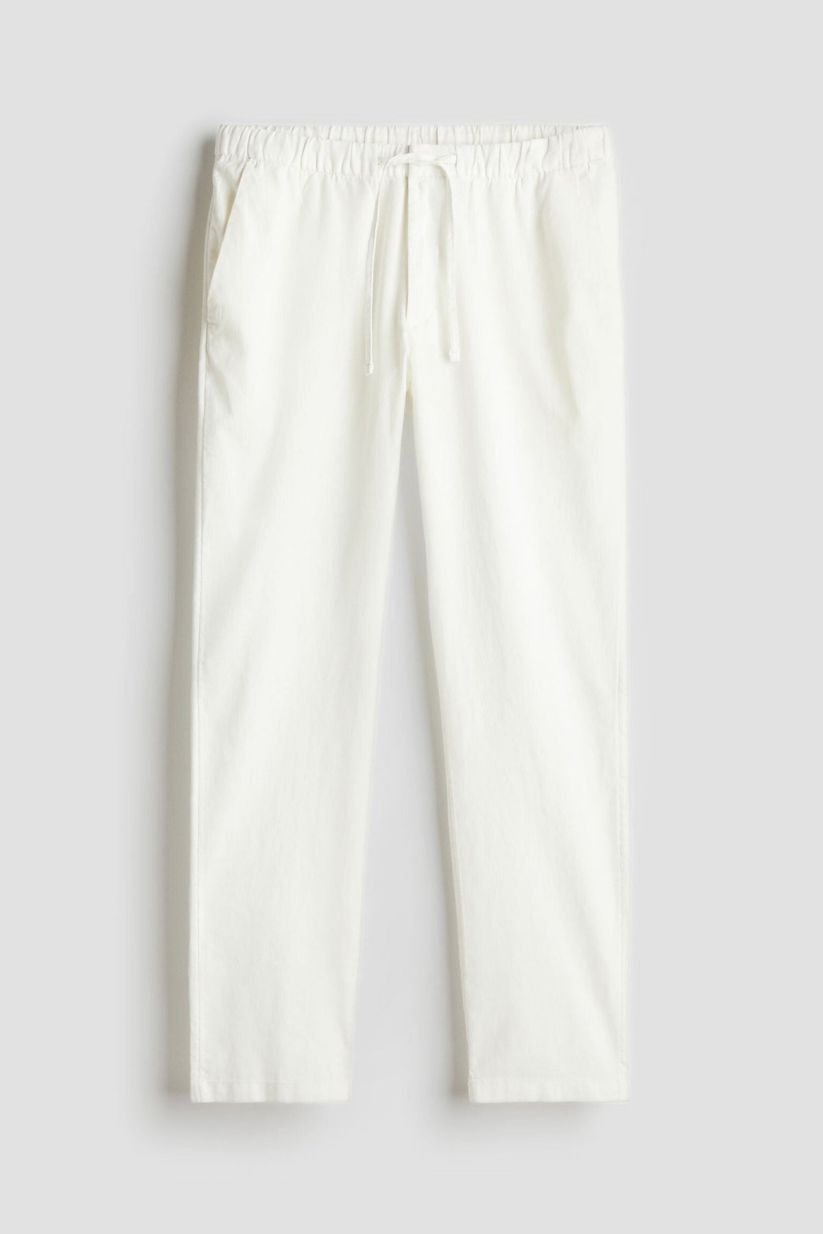 Men's Casual Flat-Front Drawstring Trousers Relaxed Fit Everyday Versatile
