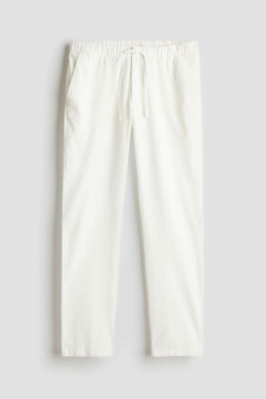 Men's Casual Flat-Front Drawstring Trousers Relaxed Fit Everyday Versatile