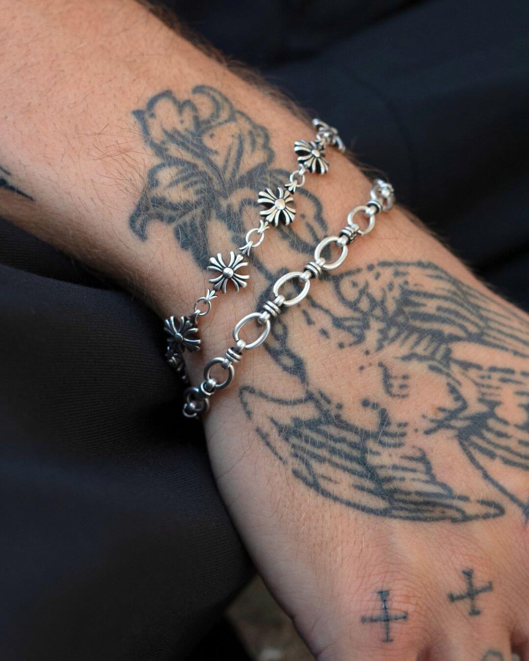 Men's Bracelet Stylish Cross Design Adjustable Everyday Accessory