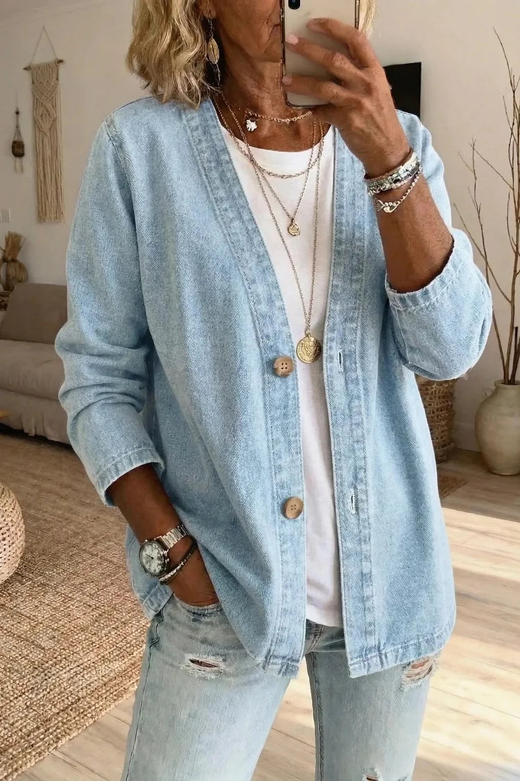 Women's Casual Long Sleeve Cardigan Open Front Relaxed Fit Layering