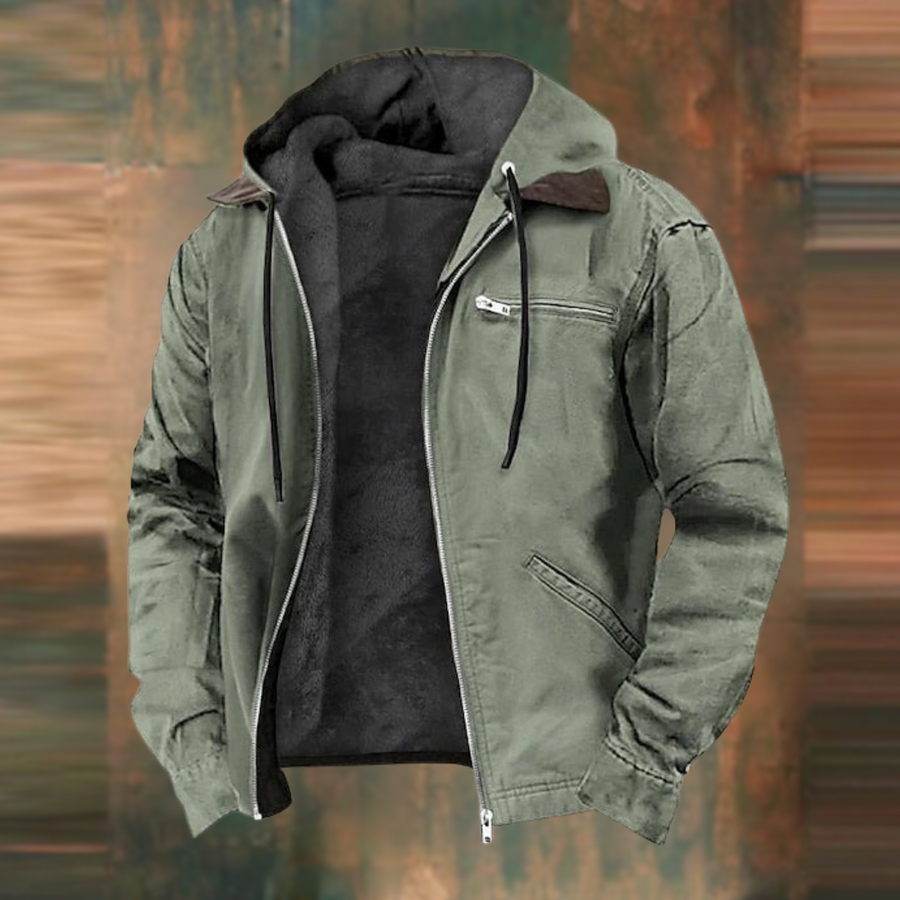 Men's Elegant Autumn Coat Tailored Fit Long Sleeve Notched Collar Button-Up Stylish Outerwear