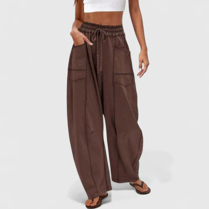 Women's Wide-Leg Trousers Relaxed Fit High-Waisted Casual Everyday Stylish
