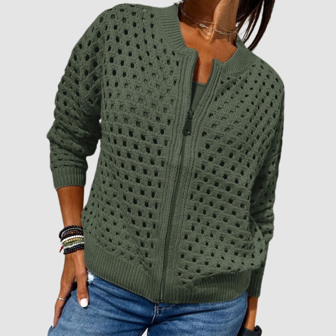 Women's Knit Cardigan Open Front Long Sleeve Casual Layering Everyday