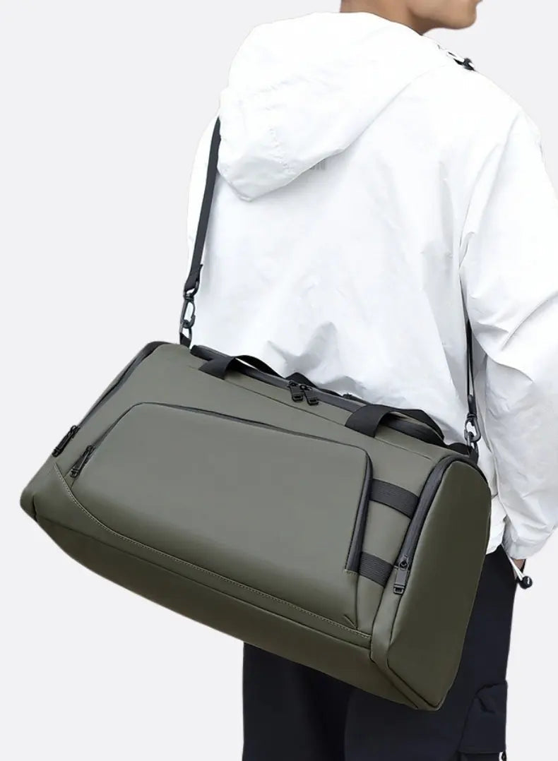 Men's Sports Duffel Bag Wet & Dry Compartment Versatile Travel Gym Carry-On