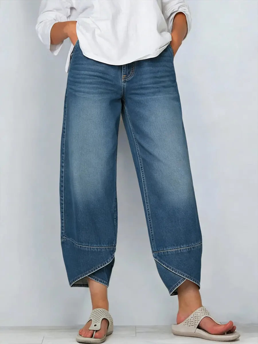 Men's Tailored Crosshem Trousers Slim Fit Casual Everyday Versatile