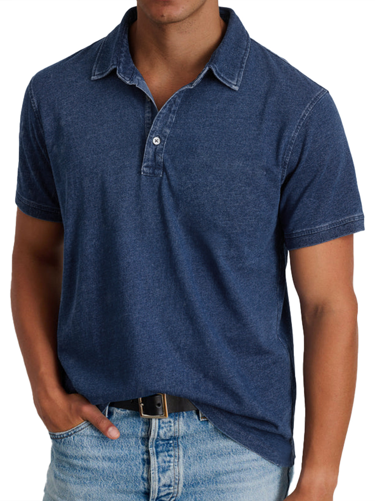Men's Refined Polo Shirt Short-Sleeve Collared Classic Casual Everyday