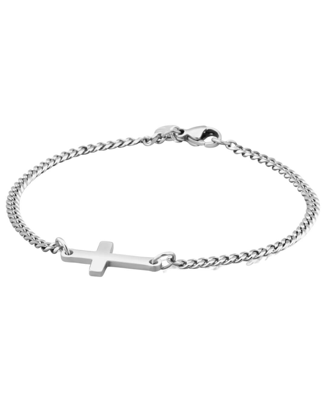 Men's Cross Design Bracelet Adjustable Stylish Everyday Accessory
