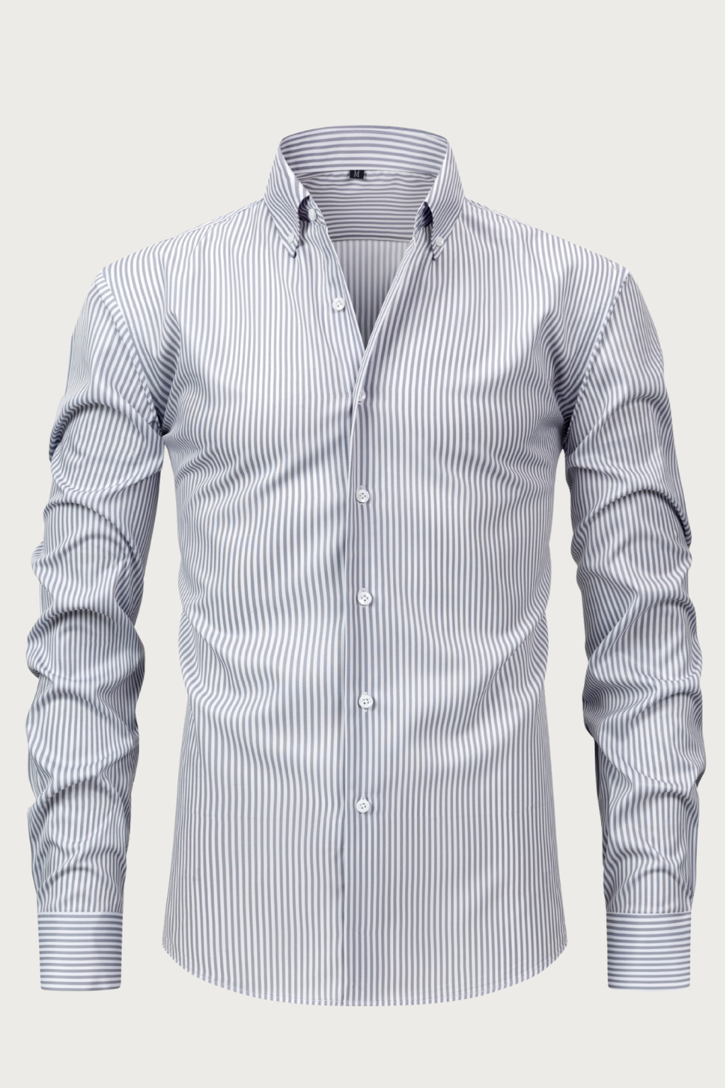 Men's Striped Long Sleeve Shirt Classic Fit Button-Down Casual Everyday Wear