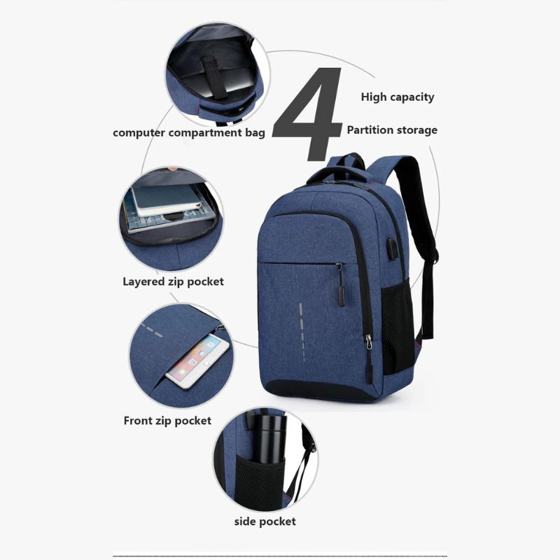 Men's Travel Backpack Versatile Lightweight Design for Commuting and Outdoor Activities