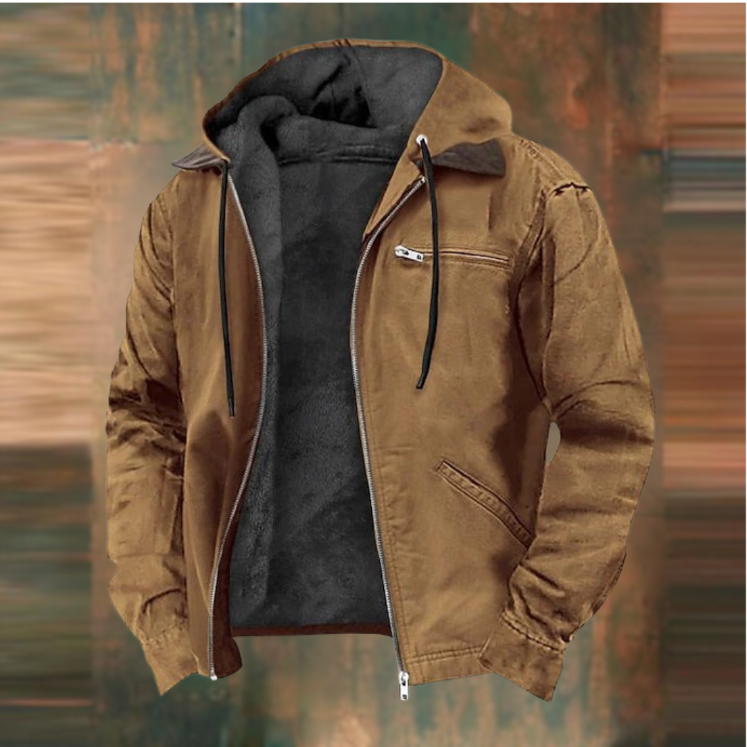 Men's Elegant Autumn Coat Tailored Fit Long Sleeve Notched Collar Button-Up Stylish Outerwear