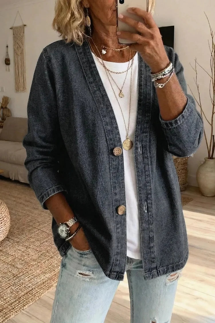 Women's Casual Long Sleeve Cardigan Open Front Relaxed Fit Layering