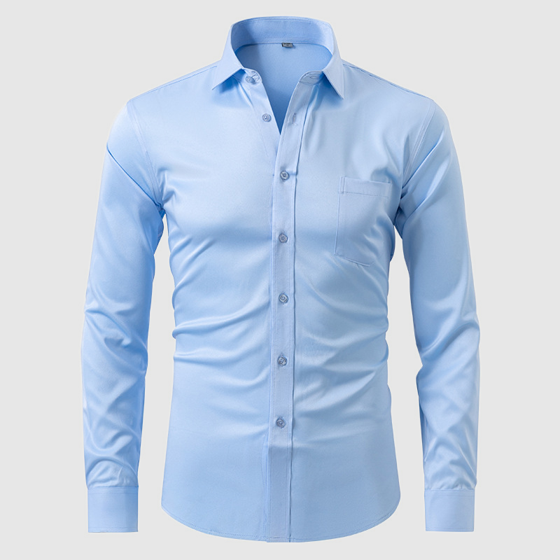 Men's Button-Up Shirt Classic Fit Long Sleeve Collared Casual Everyday