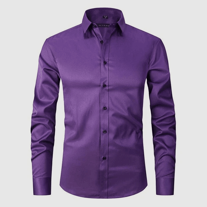 Men's Button-Up Shirt Classic Fit Long Sleeve Collared Casual Everyday