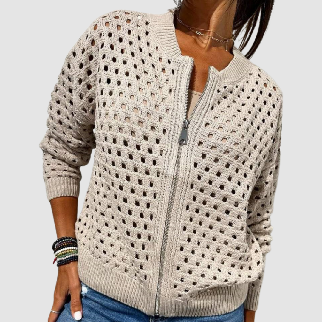 Women's Knit Cardigan Open Front Long Sleeve Casual Layering Everyday