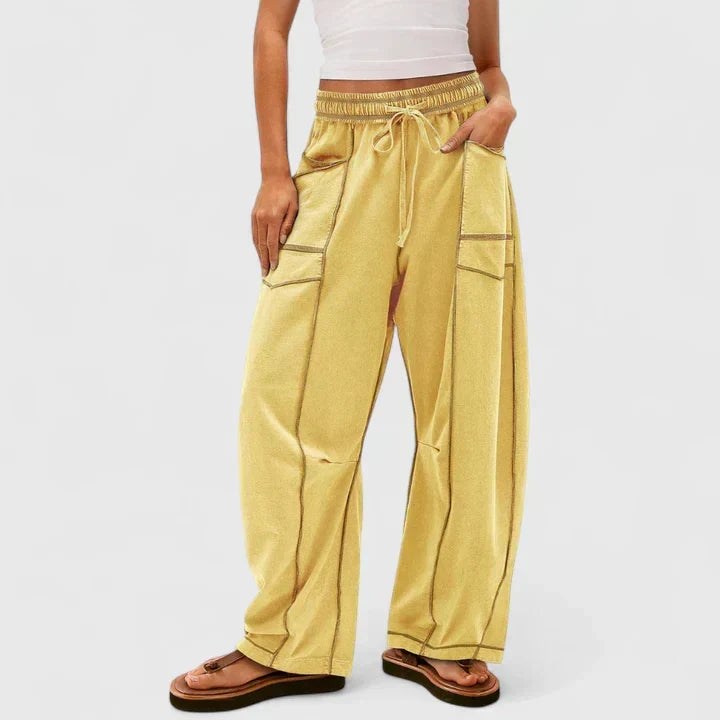 Women's Wide-Leg Trousers Relaxed Fit High-Waisted Casual Everyday Stylish