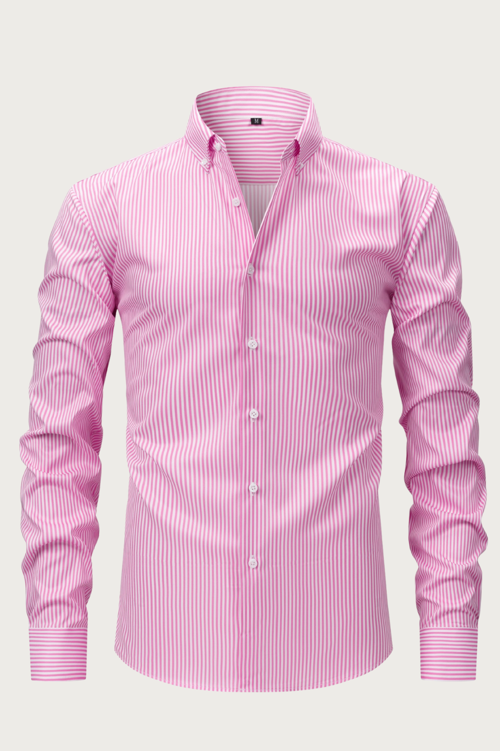 Men's Striped Long Sleeve Shirt Classic Fit Button-Down Casual Everyday Wear