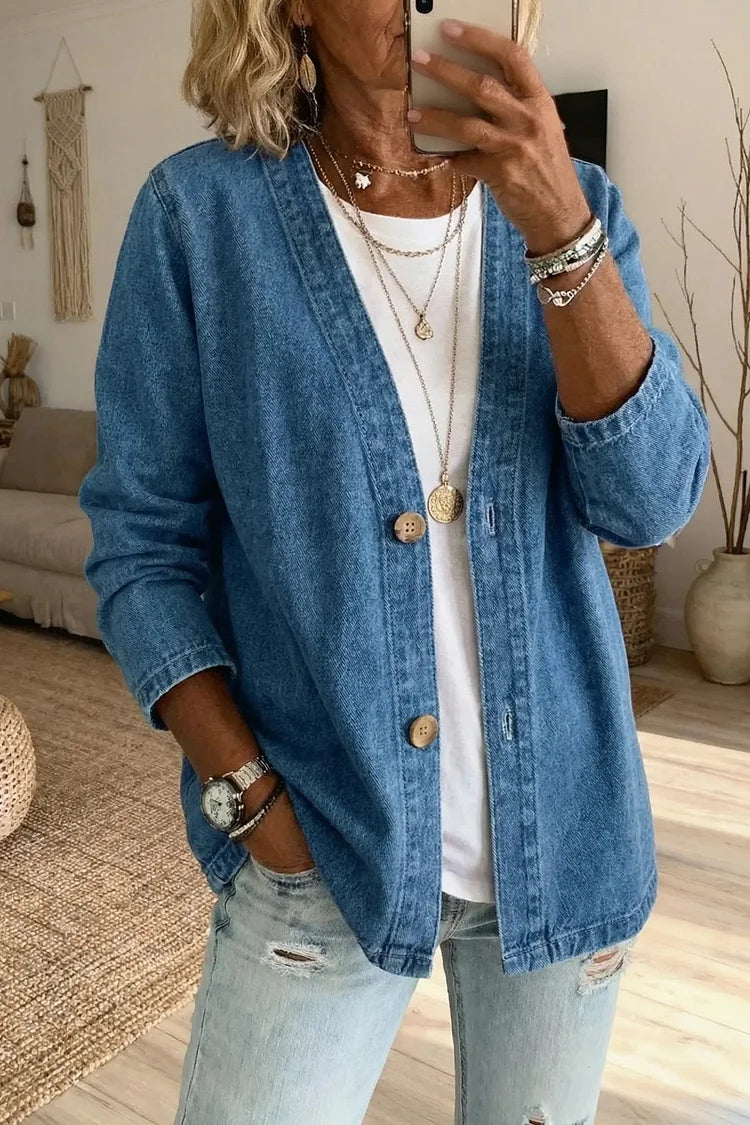 Women's Casual Long Sleeve Cardigan Open Front Relaxed Fit Layering