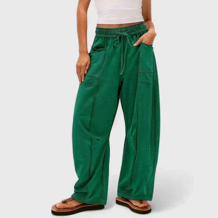 Women's Wide-Leg Trousers Relaxed Fit High-Waisted Casual Everyday Stylish