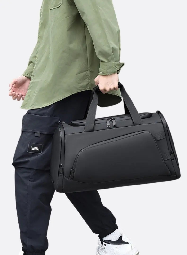 Men's Sports Duffel Bag Wet & Dry Compartment Versatile Travel Gym Carry-On