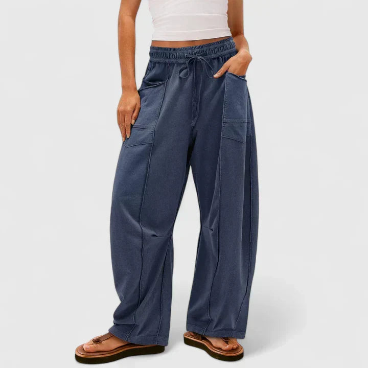 Women's Wide-Leg Trousers Relaxed Fit High-Waisted Casual Everyday Stylish