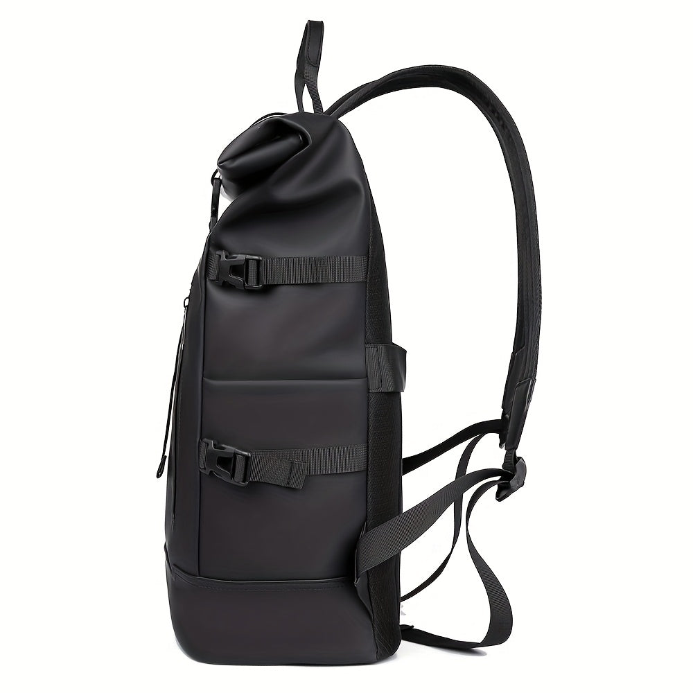 Men's Travel Laptop Backpack Water-Resistant USB Charging Port Practical Commuting