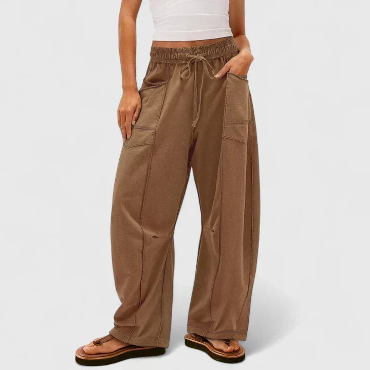 Women's Wide-Leg Trousers Relaxed Fit High-Waisted Casual Everyday Stylish