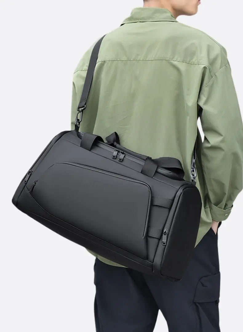Men's Sports Duffel Bag Wet & Dry Compartment Versatile Travel Gym Carry-On