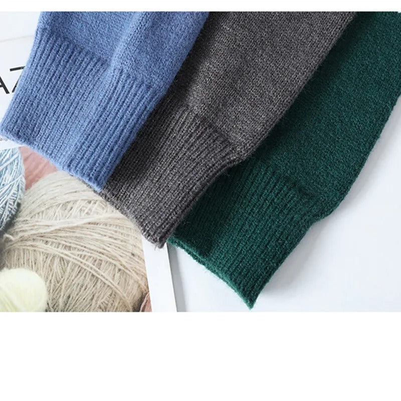 Men's Modern Patchwork Sweater Relaxed Fit Long Sleeve Crew Neck Casual Everyday