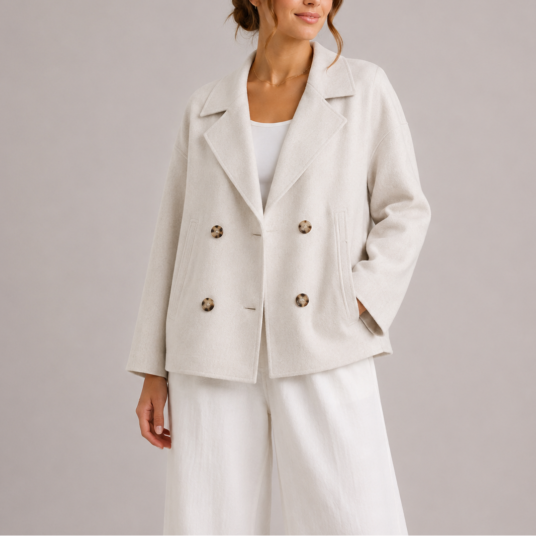 Women's Tailored Fitted Jacket Structured Design Modern Elegance Smart-Casual