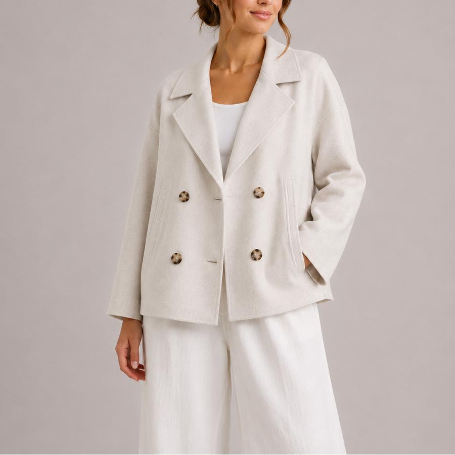 Women's Tailored Fitted Jacket Structured Design Modern Elegance Smart-Casual