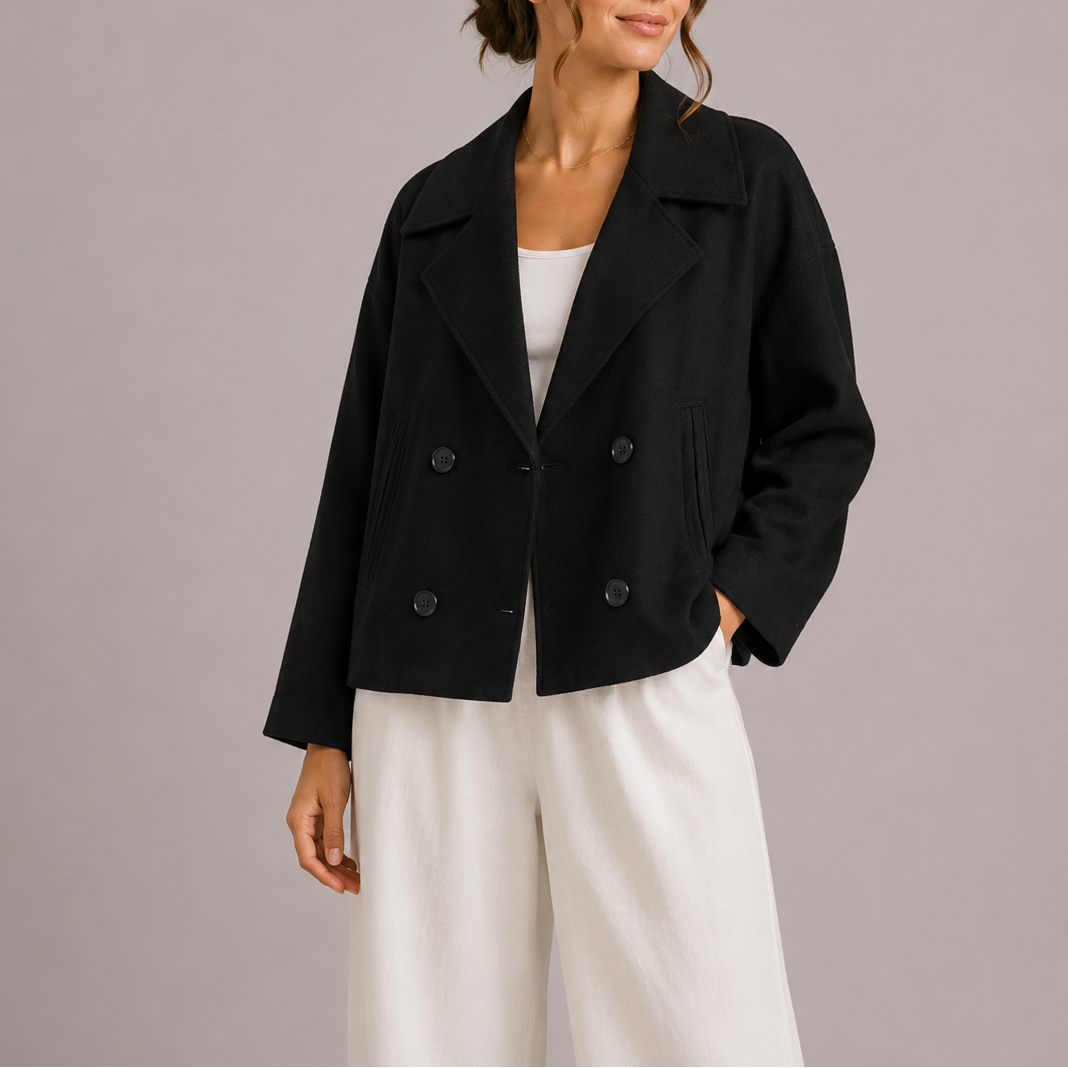 Women's Tailored Fitted Jacket Structured Design Modern Elegance Smart-Casual