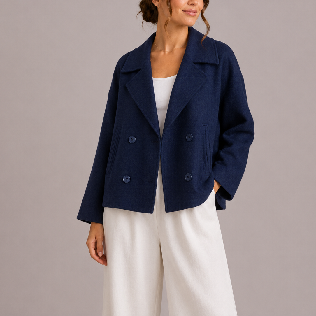 Women's Tailored Fitted Jacket Structured Design Modern Elegance Smart-Casual