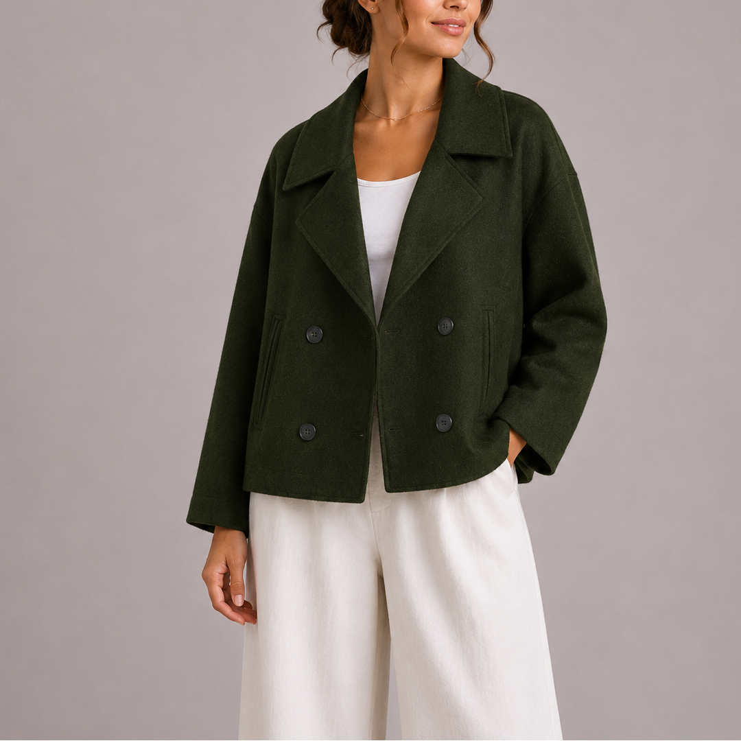 Women's Tailored Fitted Jacket Structured Design Modern Elegance Smart-Casual