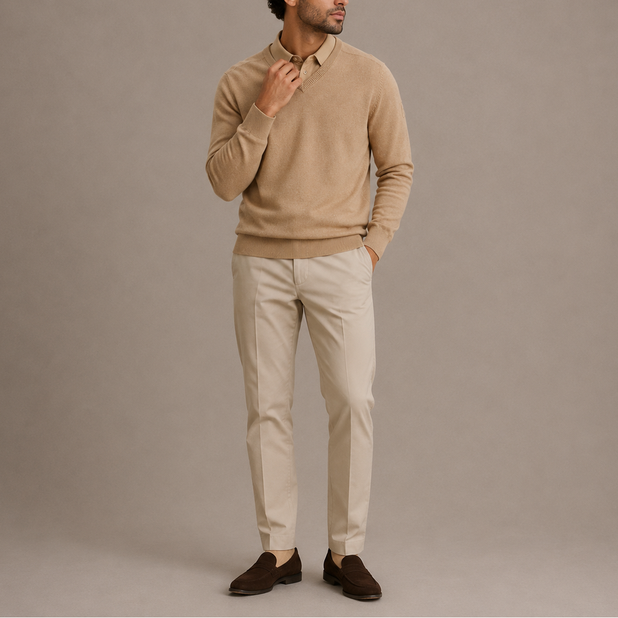Men's Classic V-Neck Sweater Long Sleeve Pullover Casual Everyday Wear
