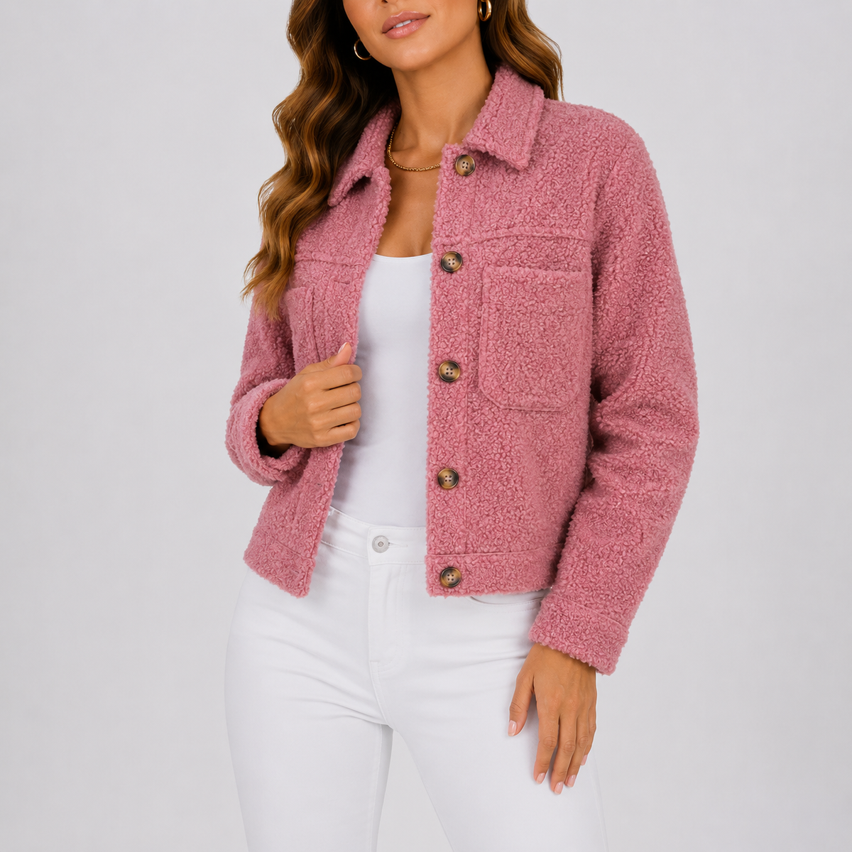 Women's Casual Knit Blazer Relaxed Fit Long Sleeve Open Front with Pockets